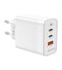 AISENS Cargador Gan 65W, 2xUSB-C PD3.0 QC4.0, 1xUSB-A QC3.0, Blanco