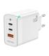 AISENS Cargador Gan 65W, 2xUSB-C PD3.0 QC4.0, 1xUSB-A QC3.0, Blanco