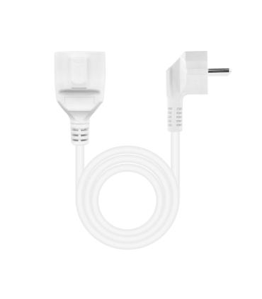 Nanocable Cable de Alimentación Alargador, Blanco, 2 m