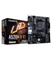 GIGABYTE Placa base A520M K V2 - Compatible con CPUs AMD Ryzen serie 5000 AM4, hasta 5100MHz DDR4 (OC), PCIe Gen3 x4 M.2, LAN