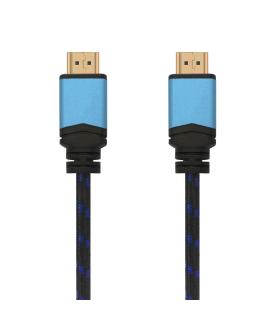 AISENS Сable, HDMI, 2.0, Premium alta velocidad   HEC, 4k@60 Hz, 18 Gbps, A M-A M, Negro Azul, 0.5 m