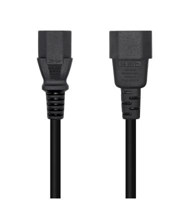 AISENS Cable Alimentación CPU, C13 H-C14 M, Negro, 3.0m