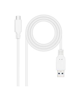 Nanocable Cable USB 3.1, Gen2 10 Gbps 3A, tipo USB-C M-A M, Blanco, 1.5 m