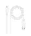 Nanocable Cable USB 3.1, Gen2 10 Gbps 3A, tipo USB-C/M-A/M, Blanco, 1.5 m