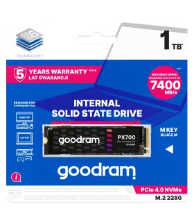 Goodram PX700 SSD SSDPR-PX700-01T-80 unidad de estado sólido 1,02 TB M.2 PCI Express 4.0 NVMe 3D NAND