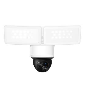 Eufy Security Floodlight Camera E340 con cable, giro de 360° e inclinación, grabación ininterrumpida, Wi-Fi de doble banda,