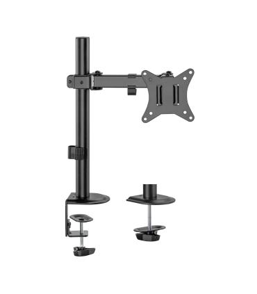 AISENS Soporte de Mesa ECO Giratorio e Inclinable para Monitor TV 9Kg (3 Pivotes, 1 Brazo) de 17-32, Negro