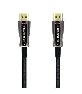 AISENS Cable HDMI V2.1 AOC Ultra Alta Velocidad   HEC 8k@60Hz 4k@120Hz 4 4 4 48Gbps, A M-A M, Negro, 20m