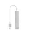 Nanocable Conversor USB 3.0 a Ethernet Gigabit + 3xUSB 3.0, Plata, 15 cm