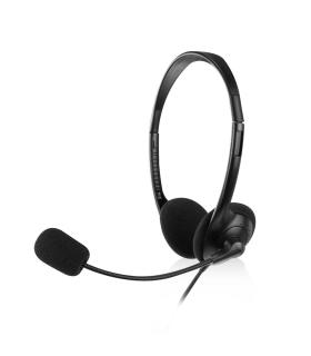 Ewent EW3567 auricular y casco Auriculares Alámbrico Diadema Llamadas Música Negro