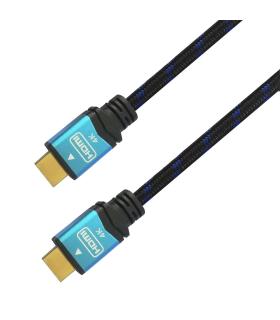 AISENS Сable, HDMI, 2.0, Premium alta velocidad   HEC, 4k@60 Hz, 18 Gbps, A M-A M, Negro Azul, 2.0 m