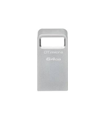 Kingston Technology DataTraveler Micro unidad flash USB 64 GB USB tipo A 3.2 Gen 1 (3.1 Gen 1) Plata