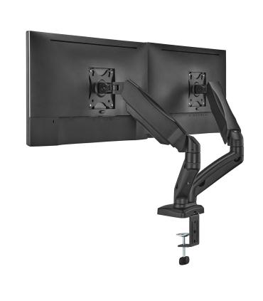 AISENS Soporte De Mesa Pro Contrapeso Giratorio E Inclinable Para Monitor TV 9kg (3 Pivotes, 2 Brazos) De 17-32, Negro