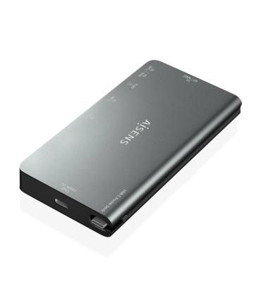 AISENS USB-C Dock 8 en 1, USB-C a 1xHDMI, 1xRJ45, 3xUSB-A, 1xUSB-C Datos+PD, 1xSD, 1xMicro SD, Gris, 10 cm