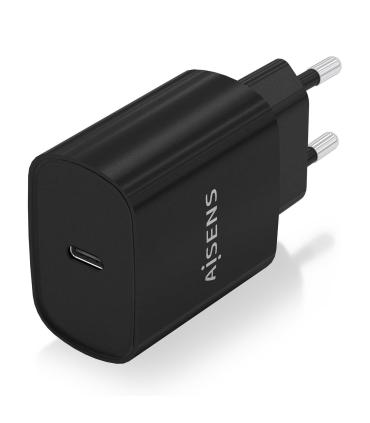 AISENS Cargador USB-C PD3.0 1 Puerto 1xUSB-C 20W, Negro