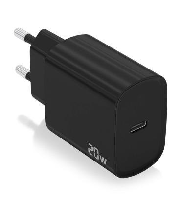 AISENS Cargador USB-C PD3.0 1 Puerto 1xUSB-C 20W, Negro