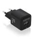 AISENS Cargador GaN 25W, 1xUSB-C PD3.0 QC4.0, 1xUSB-A QC3.0, Negro