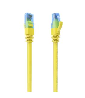 AISENS Cable De Red Latiguillo RJ45 Cat.6 UTP AWG26 CCA, Amarillo, 25 cm