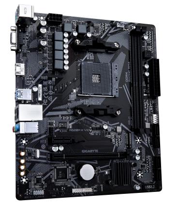 GIGABYTE Placa base A520M K V2 - Compatible con CPUs AMD Ryzen serie 5000 AM4, hasta 5100MHz DDR4 (OC), PCIe Gen3 x4 M.2, LAN