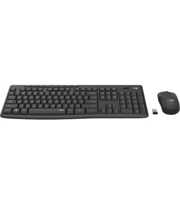 Logitech MK295 Silent Wireless Combo teclado Ratón incluido Oficina USB QWERTY Español Grafito