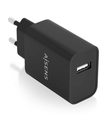 AISENS Cargador USB 10W alta eficiencia, 5V 2A, Negro