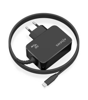 AISENS Cargador GaN 45W PD3.0 1xUSB-C 1.8m, Negro