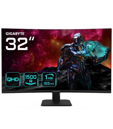 GIGABYTE GS32QC 31.5" Monitor de Juego Curvo QHD - 2560 x 1440, 1500R, 165Hz, 1ms, 300 cd m², FreeSync Premium, HDR Ready, HDMI