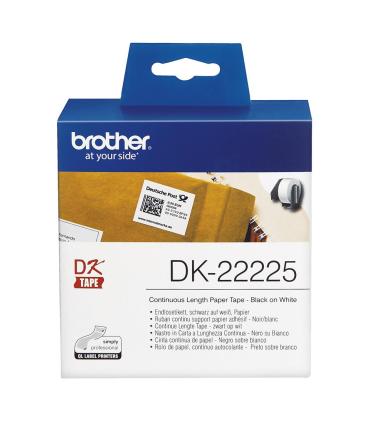 Brother DK-22225 cinta para impresora de etiquetas Negro sobre blanco