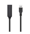 AISENS Cable USB 3.0 Prolongador con amplificador y alim., Tipo A/M-A/H, Negro, 15m