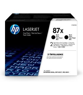 HP Paquete de 2 cartuchos de tóner negro Originales LaserJet 87X de alta capacidad