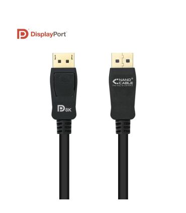 Nanocable Cable DISPLAYPORT 1.4 CERTIFICADO VESA, DP M – DP M, Negro, 1.5 m