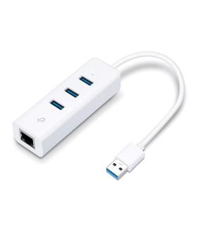 TP-Link UE330 base para portátil y replicador de puertos Alámbrico USB 3.2 Gen 1 (3.1 Gen 1) Type-A Blanco