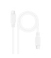 Nanocable Cable USB 2.0 3A, tipo USB-C/M-USB-C/M, Blanco, 1.5 m