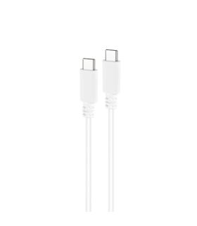 Nanocable Cable USB 2.0 3A, tipo USB-C M-USB-C M, Blanco, 1.5 m