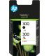 HP Pack de ahorro de 2 cartuchos de tinta original 300 negro Tri-color