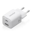 AISENS Cargador Gan 35W, 1xUSB-C PD3.0 QC4.0, 1xUSB-A QC3.0, Blanco