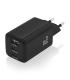 AISENS Cargador Gan 65W, 2xUSB-C PD3.0 QC4.0, 1xUSB-A QC3.0, Negro