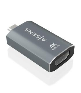 AISENS Adaptador Conversor Aluminio USB-C a HDMU 4K@60Hz, USB-C M-HDMI H, Gris