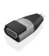 AISENS Adaptador Conversor Aluminio USB-C a VGA, USB-C M-HDB15 H, Gris