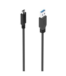 AISENS Cable USB 3.1 Gen2 10Gbps 3A, Tipo USB-C M-A M, Negro, 2.0m