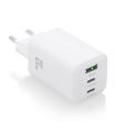 AISENS Cargador Gan 65W, 2xUSB-C PD3.0 QC4.0, 1xUSB-A QC3.0, Blanco