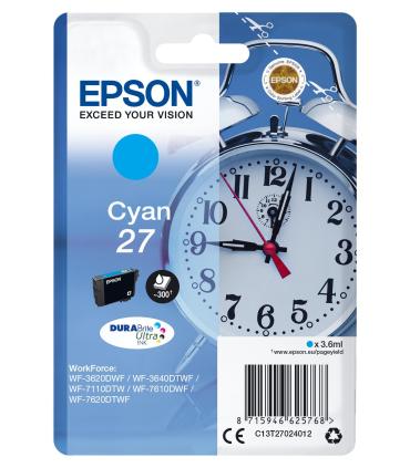 Epson Alarm clock Singlepack Cyan 27 DURABrite Ultra Ink