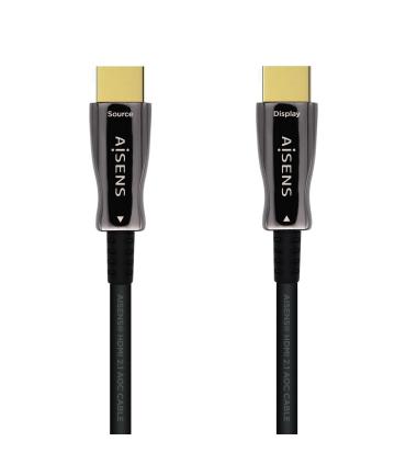 AISENS Cable HDMI V2.1 AOC Ultra Alta Velocidad   HEC 8k@60Hz 4k@120Hz 4 4 4 48Gbps, A M-A M, Negro, 25m