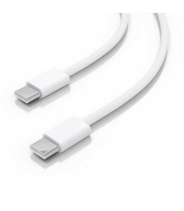 AISENS Cable USB 2.0 3A 60W Apple, tipo USB-C M-USB-C M, Blanco, 1.0m