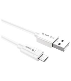 Duracell USB5023W cable USB 2.0 2 m USB A Micro-USB A Blanco