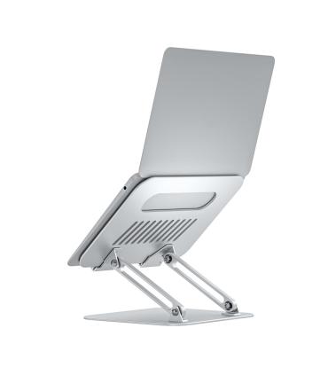 AISENS Soporte de Sobremesa XL 10-17 Ajustable para Portatil   Tablet, Plata