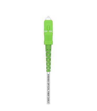 AISENS Cable Fibra Óptica Latiguillo G657A2 3.0 9 125 SMF Simplex CPR DCA LSZH, SC APC-SC APC, Blanco, 20 m