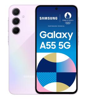 Samsung Galaxy A55 5G 16,8 cm (6.6") Ranura híbrida Dual SIM Android 14 USB Tipo C 8 GB 128 GB 5000 mAh Lila