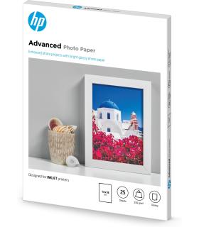 HP Papel fotográfico Advanced, brillante, 250 g m2, 13 x 18 cm (127 x 178 mm), 25 hojas