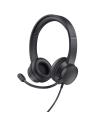 Trust HS-150 Auriculares Alámbrico Diadema Oficina/Centro de llamadas Negro